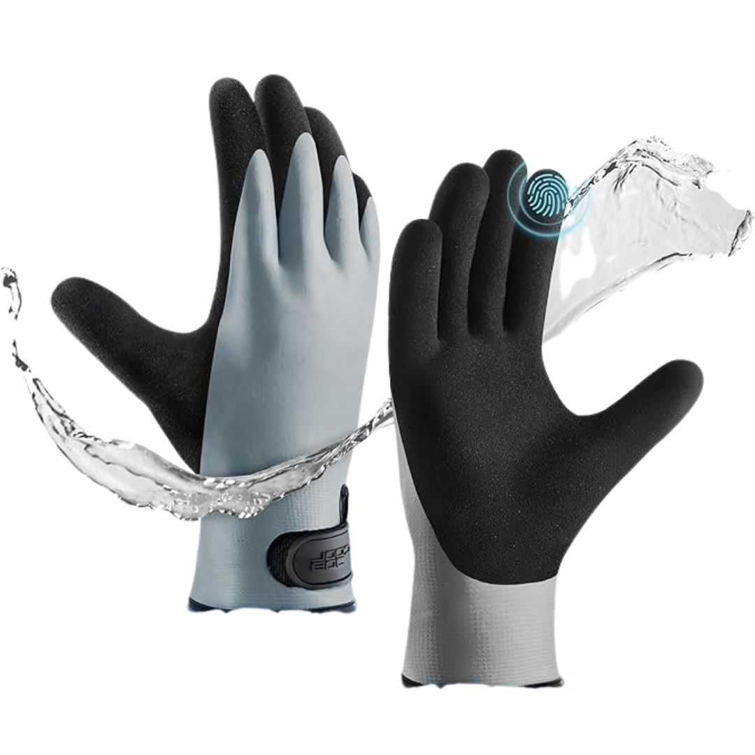 100% Waterproof Rubber Coated Winter Freezer Gloves