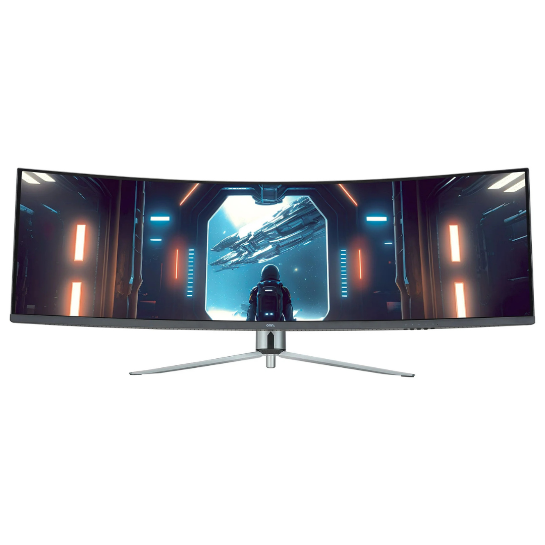 Onn. 49" Curved Dual FHD 144Hz 1ms Gaming Monitor (100133225)