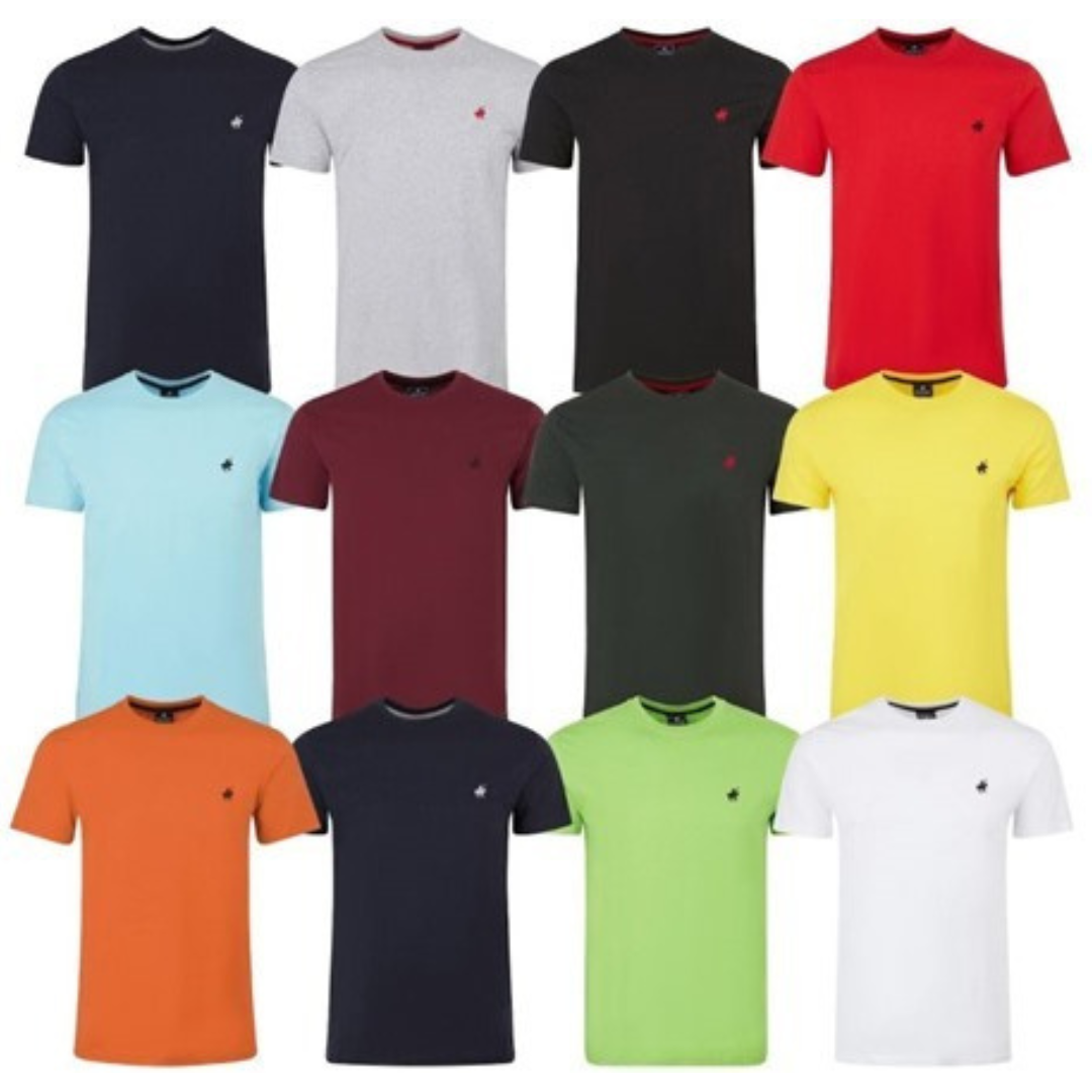 5-Pack Pacific Polo Club Men's Short Sleeve Crew Neck T-Shirts (Various)