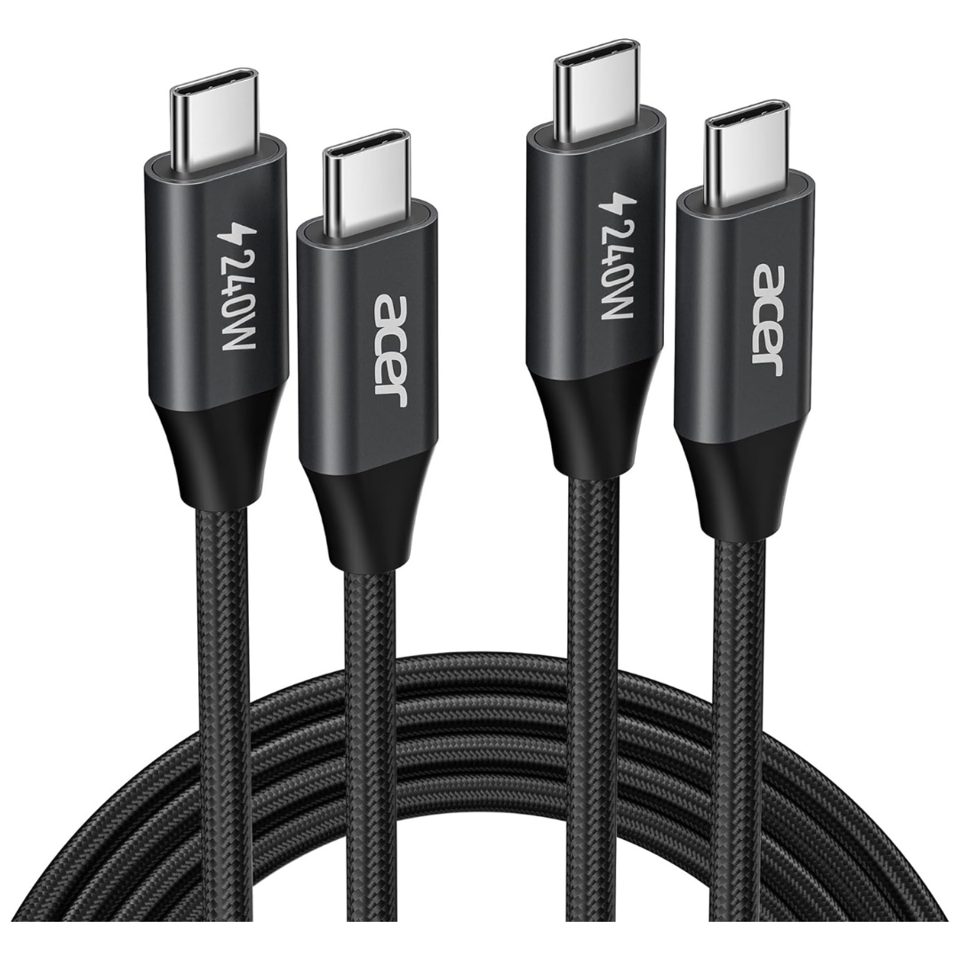 2-Pack Acer 240W Long USB C Charger Cord (6.6ft/)