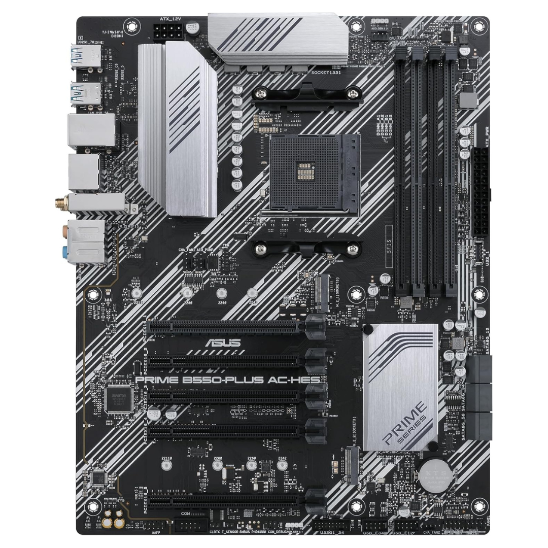 ASUS Prime B550-PLUS AC-HES AMD AM4 (3rd Gen Ryzen) ATX Motherboard