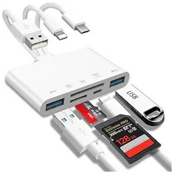 5-in-1 Memory Card Reader w/ USB OTG Adapter & SD Card Reader