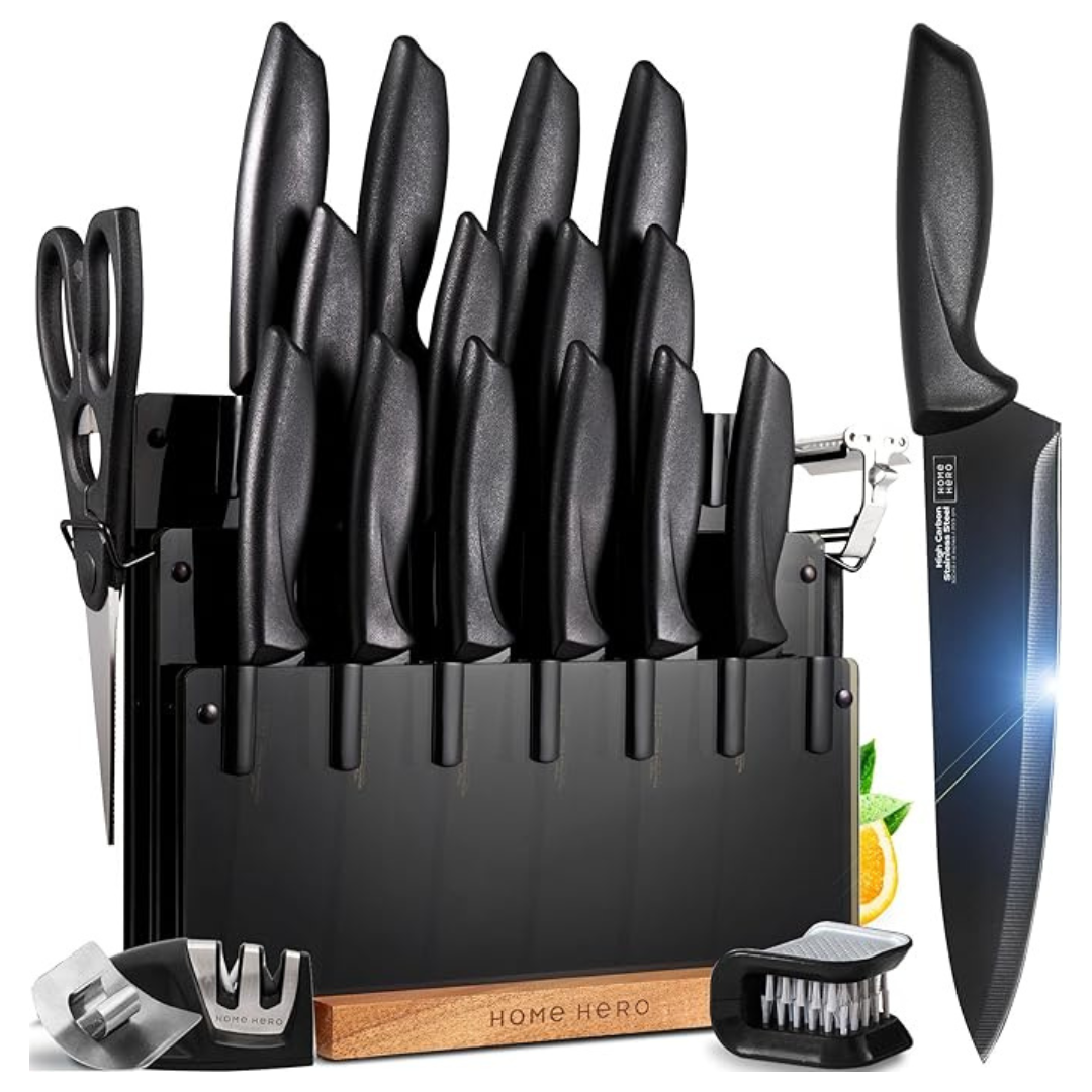 20-Piece Home Hero High Carbon Stainless Steel Kitchen Knife Set