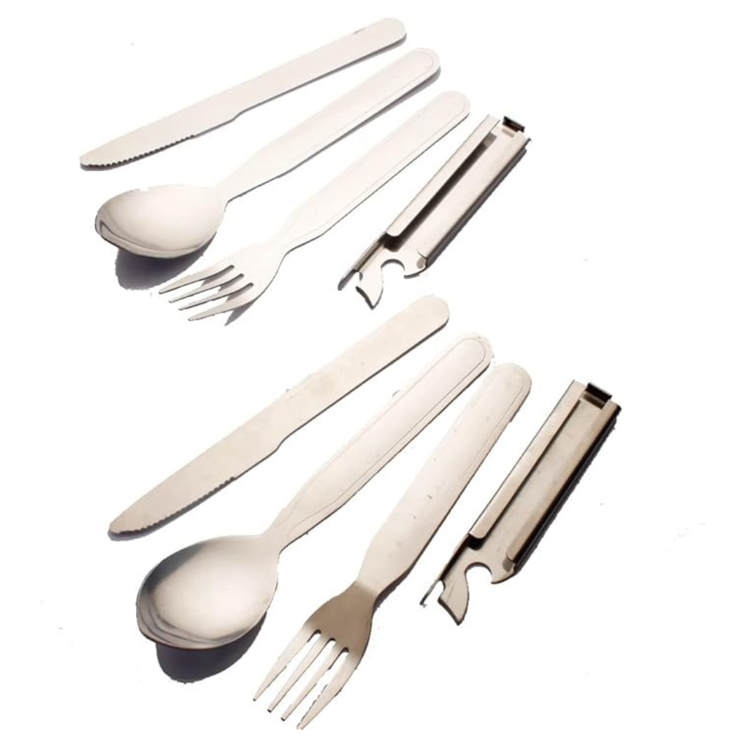 6-Piece Knife Fork Spoon Picnic Flatware Set