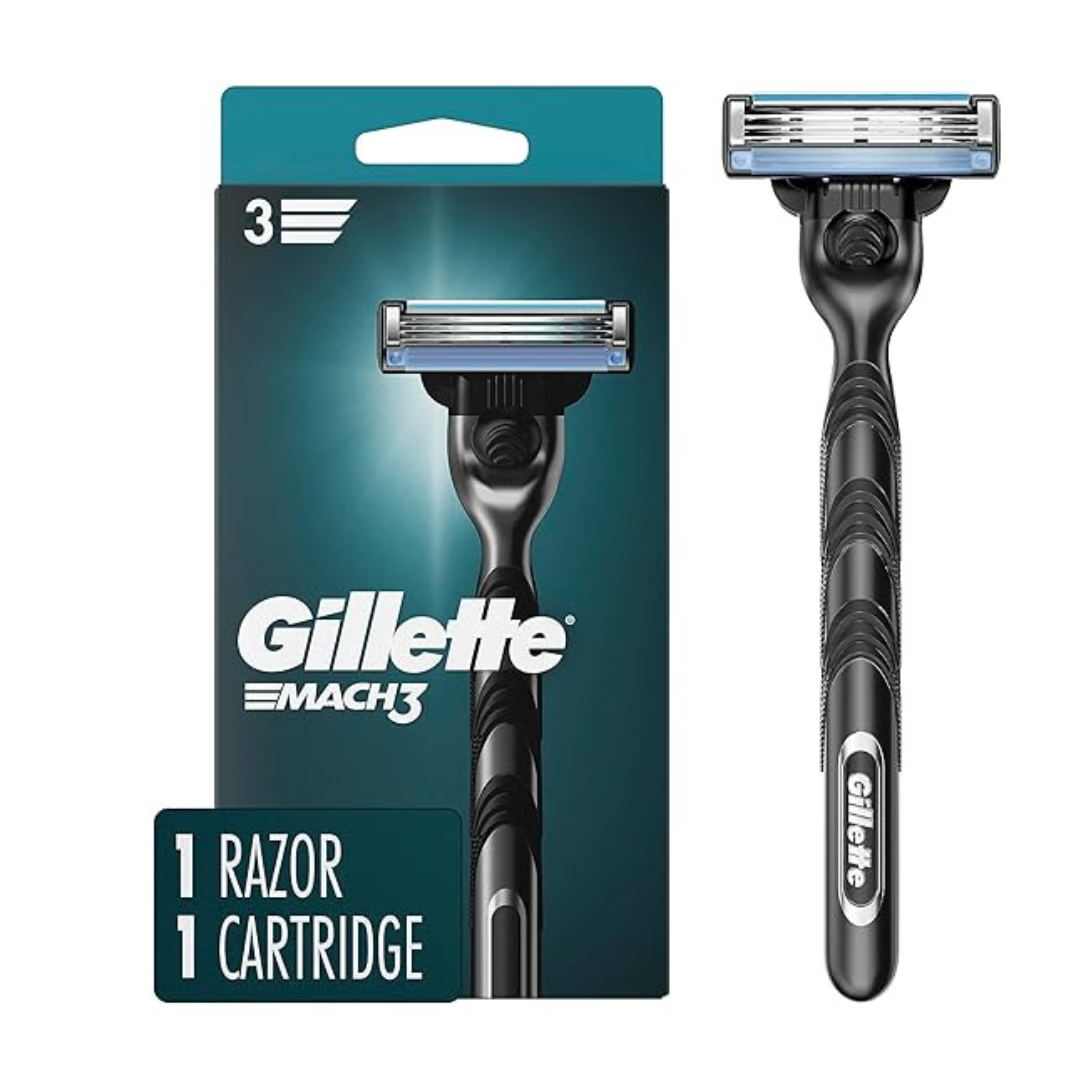 Gillette Men's Mach3 Razor For 1 Razor Handle + 1 Blade Refill