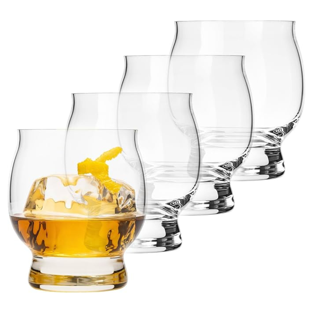 Set Of 4 Signature Kentucky Bourbon Whiskey Glasses Set (13.5 Oz)