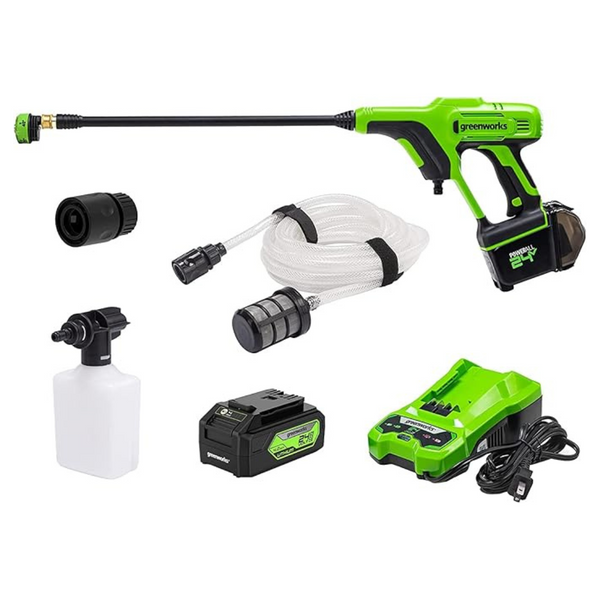 Greenworks 24V 600PSI Portable Power Cleaner w/ 4.0Ah USB Battery