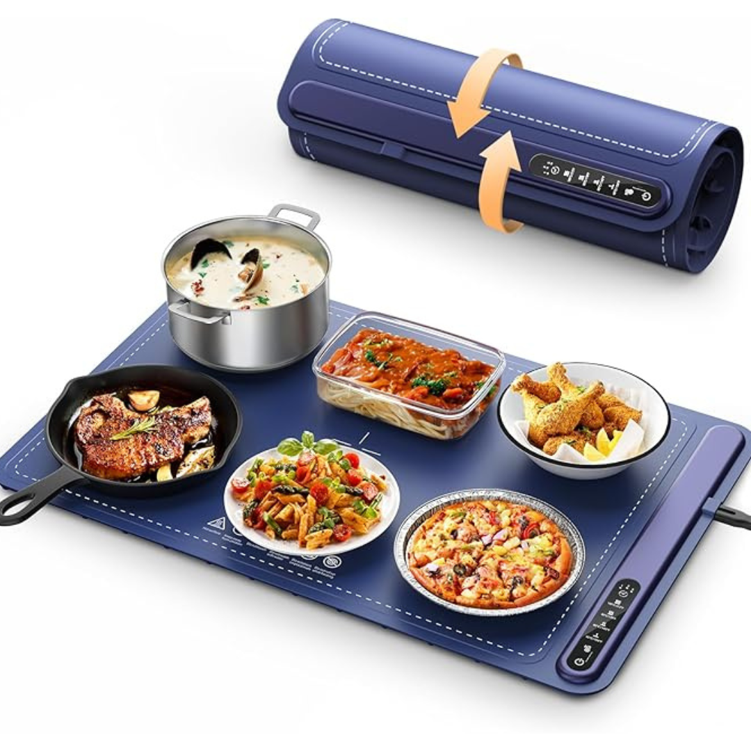 Fast Heating Silicone Electric Warming Tray With 4 Level Temperature