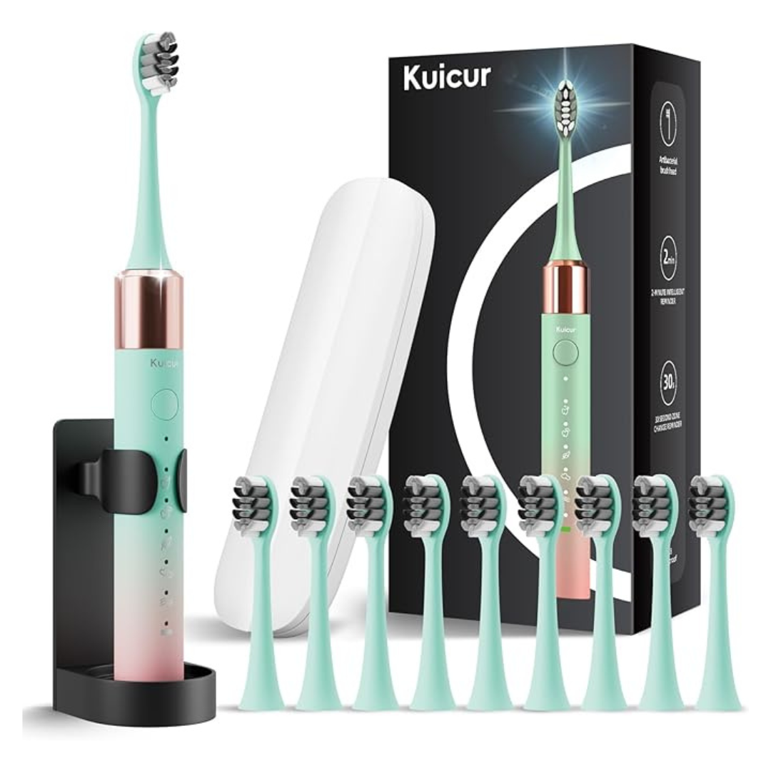 Electric 5-Modes Deep Soft Toothbrush W/ 10 Brush Heads