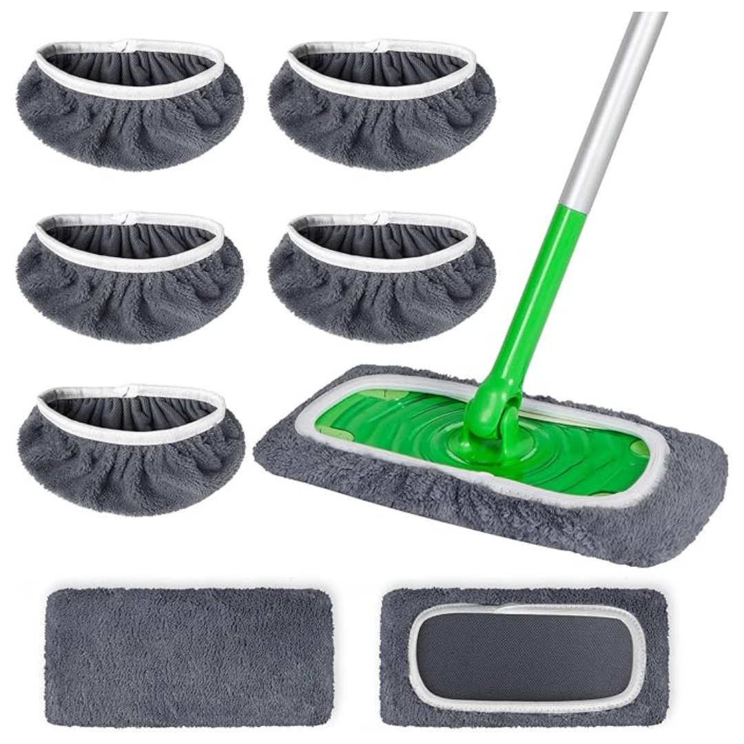 5-Pack Reusable 100% Cotton Washable Mop Pads (Various)