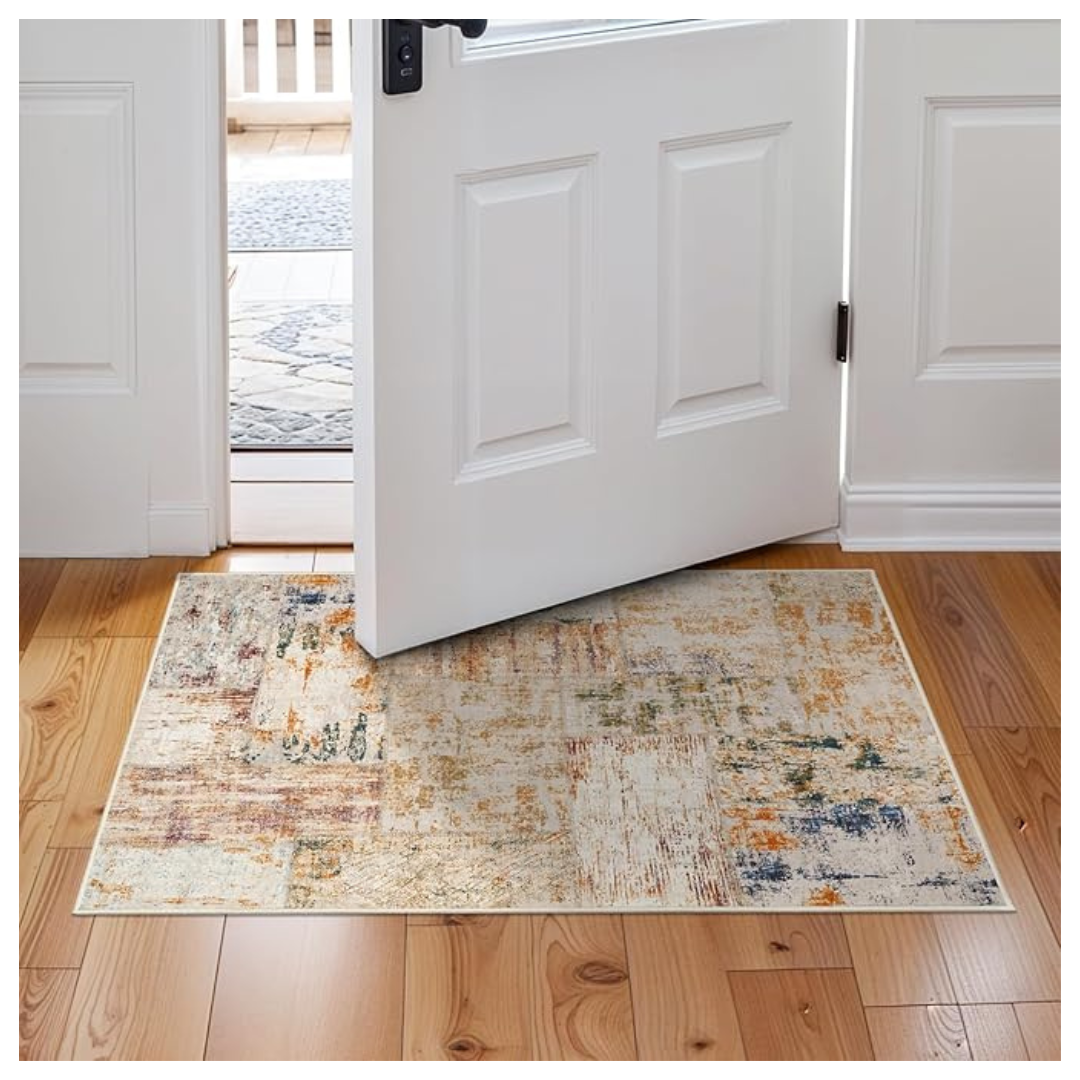 Modern Abstract Entryway Ultra Soft Washable 2Ft x 3Ft Area Rug