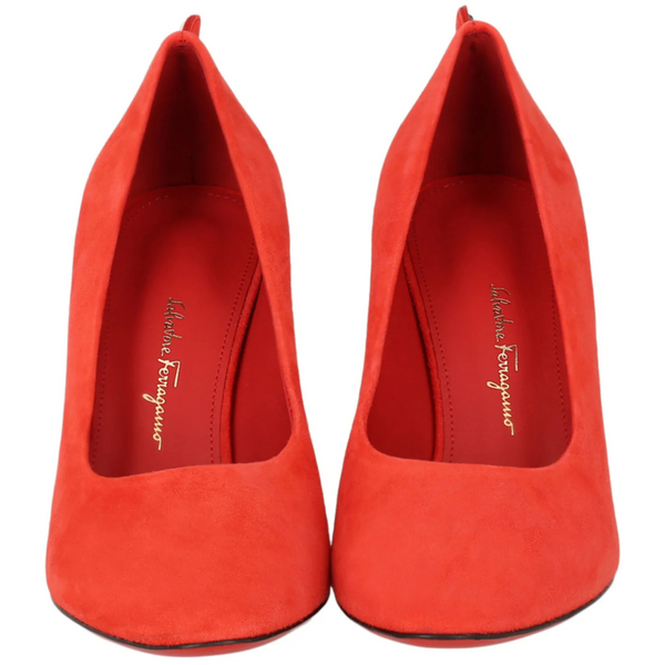 Salvatore Ferragamo Women's Judy Suede Pumps (Red)