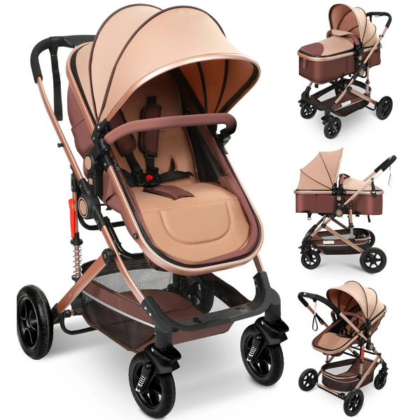 Vomeast Foldable Reversible Bassinet Baby Travel Stroller (2 colors)