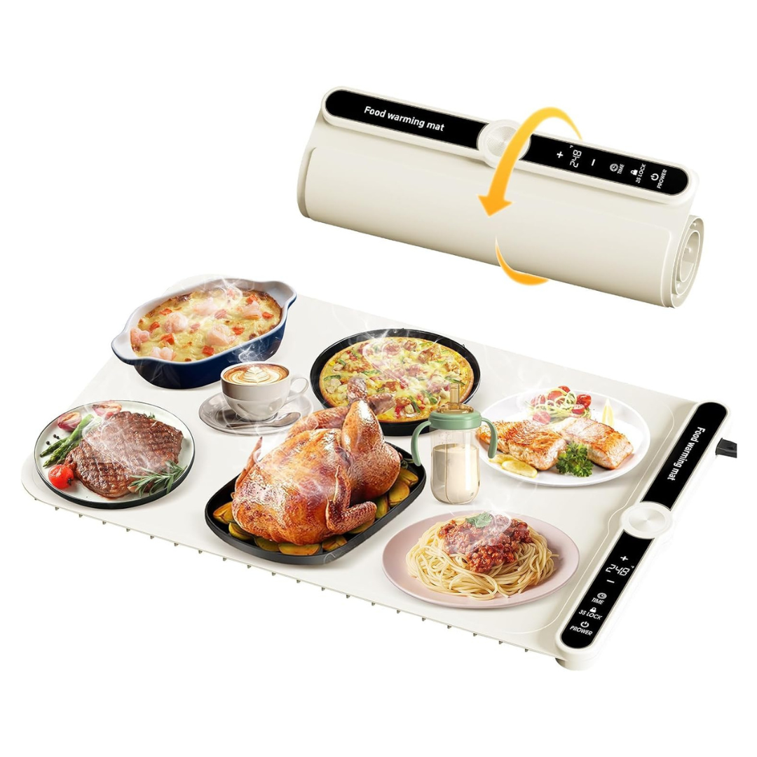 Electric Food Warming Mat With Timer & Temperature