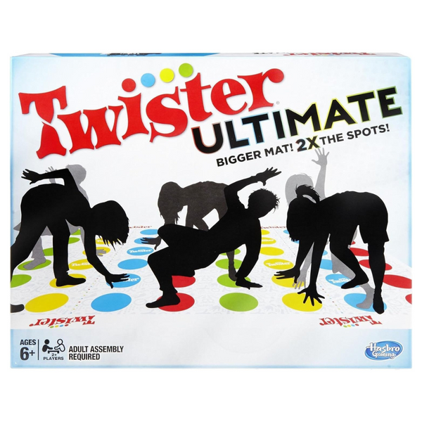 Hasbro Gaming Twister Ultimate: Bigger Mat Colored Spots Family Game