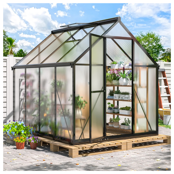 Walk-in 6' x 7' Polycarbonate Greenhouse