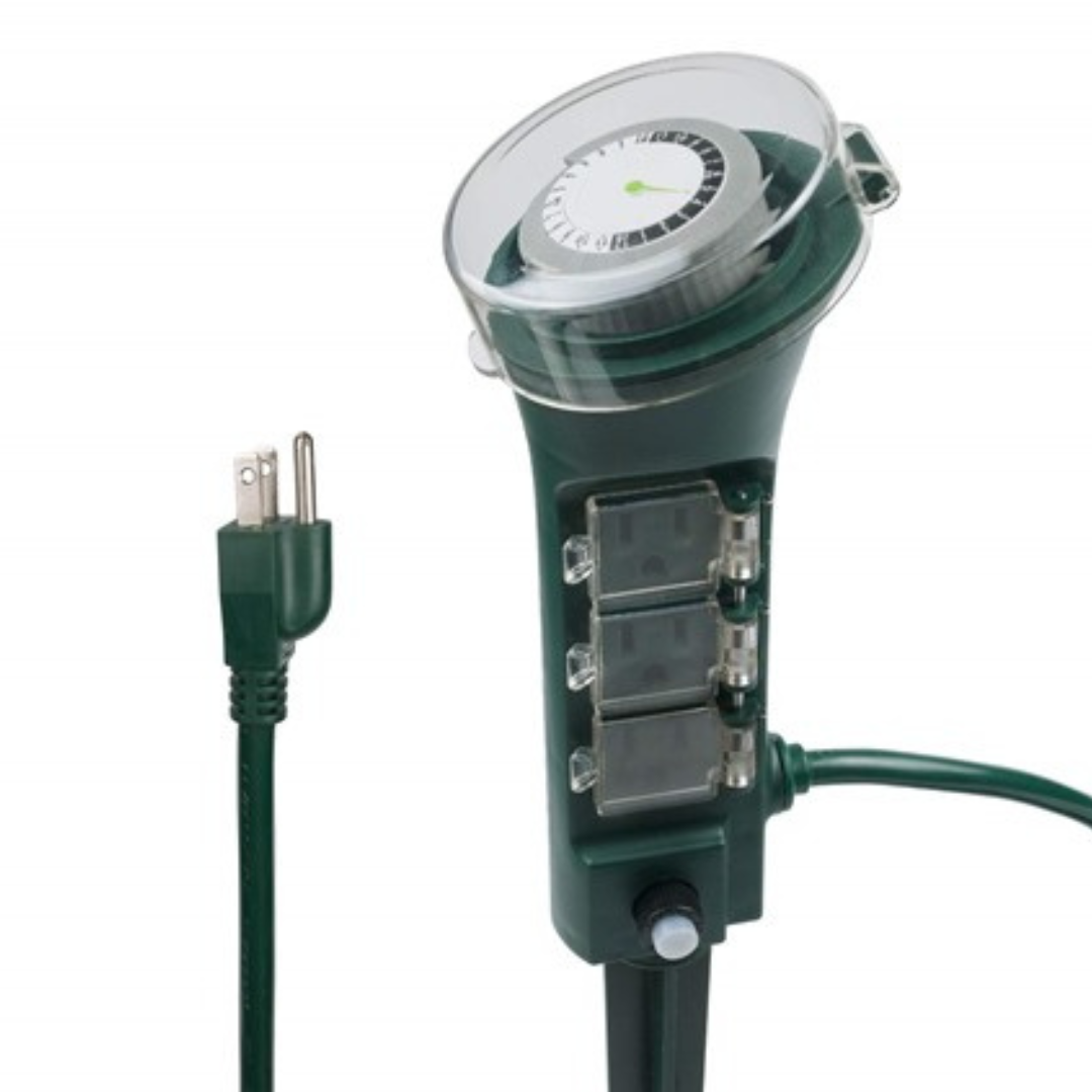 BN-LINK Power Strip With Programmable Mechanical Timer And Yard Stake