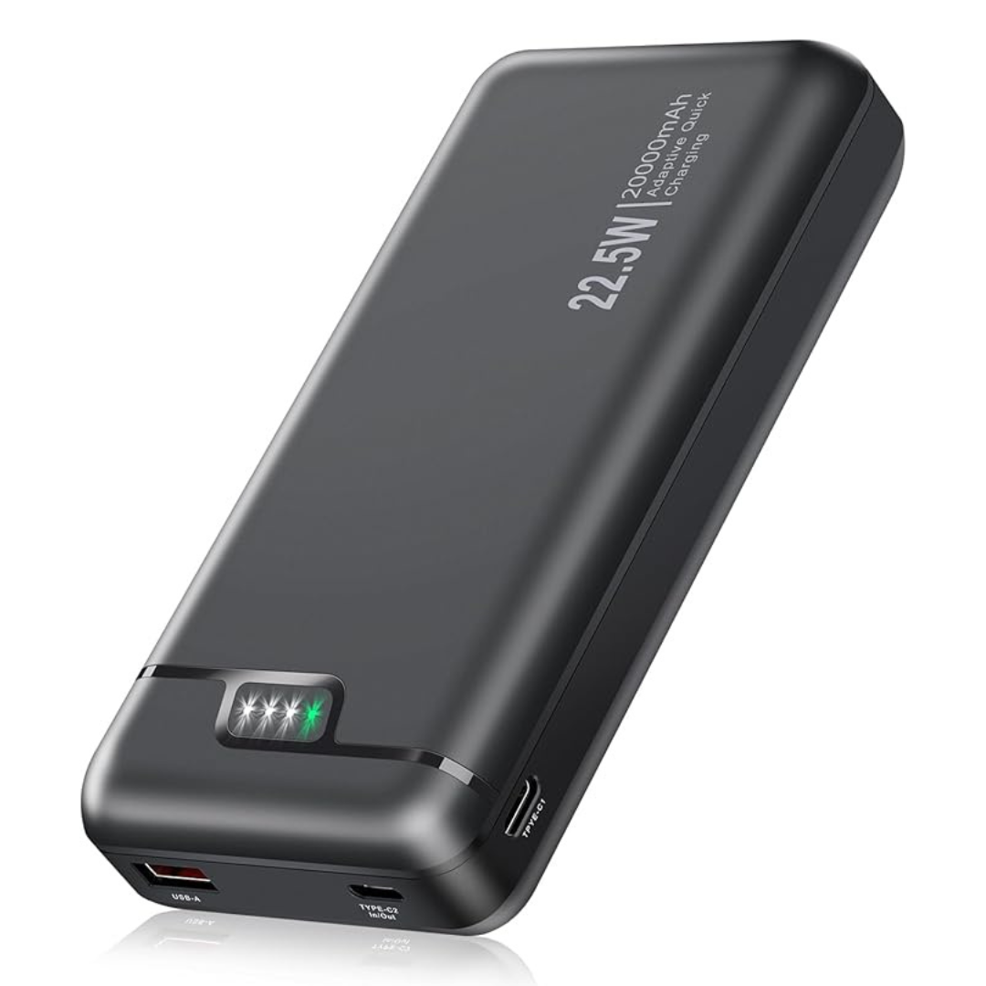 20000mah Power Bank With 22.5W USB C In & Out Fast Charging Battery