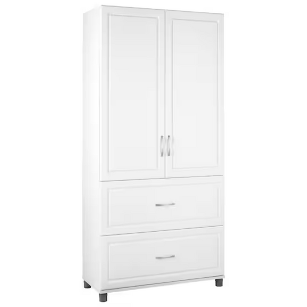 Trailwinds White 2-Door/2-Drawer Freestanding Storage Cabinet