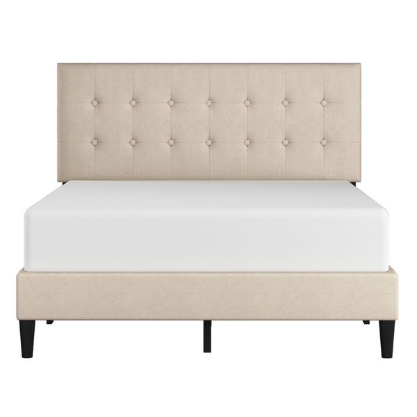 Hendrix Button Tufted Upholstered Full Platform Bed