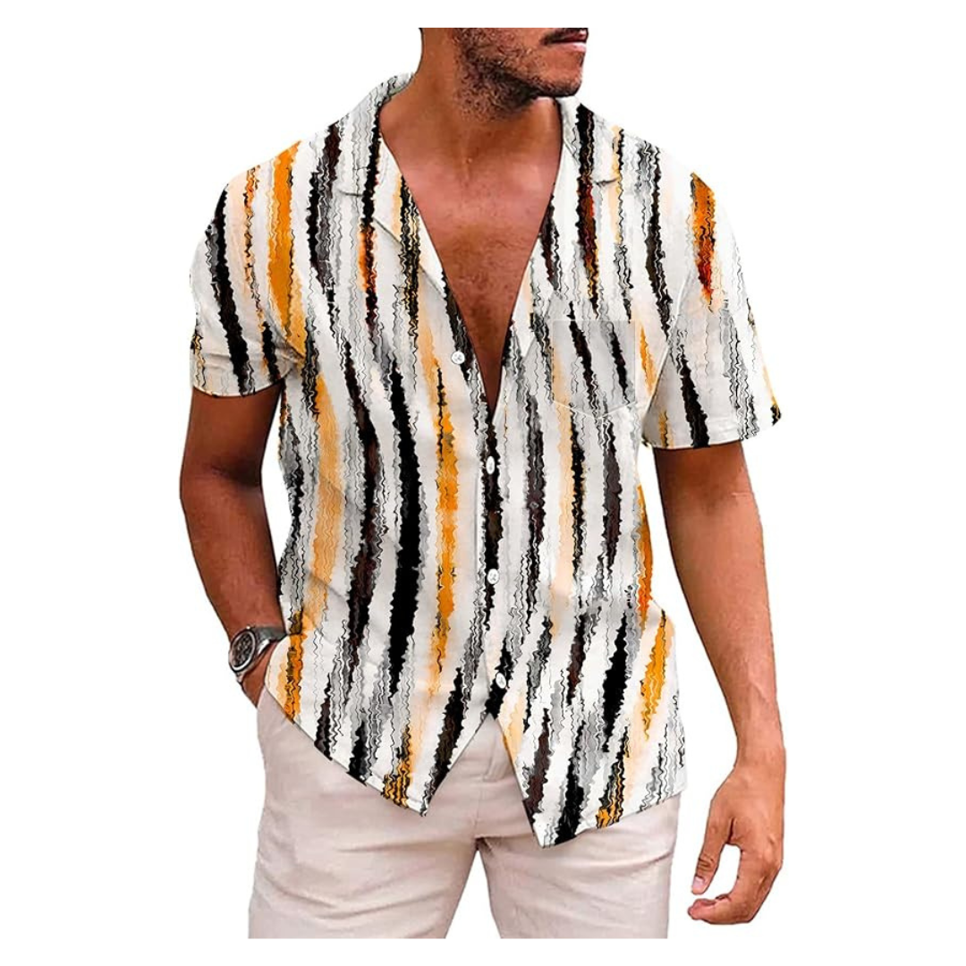 Novelty Hawaiian Button Down Shirts For Men