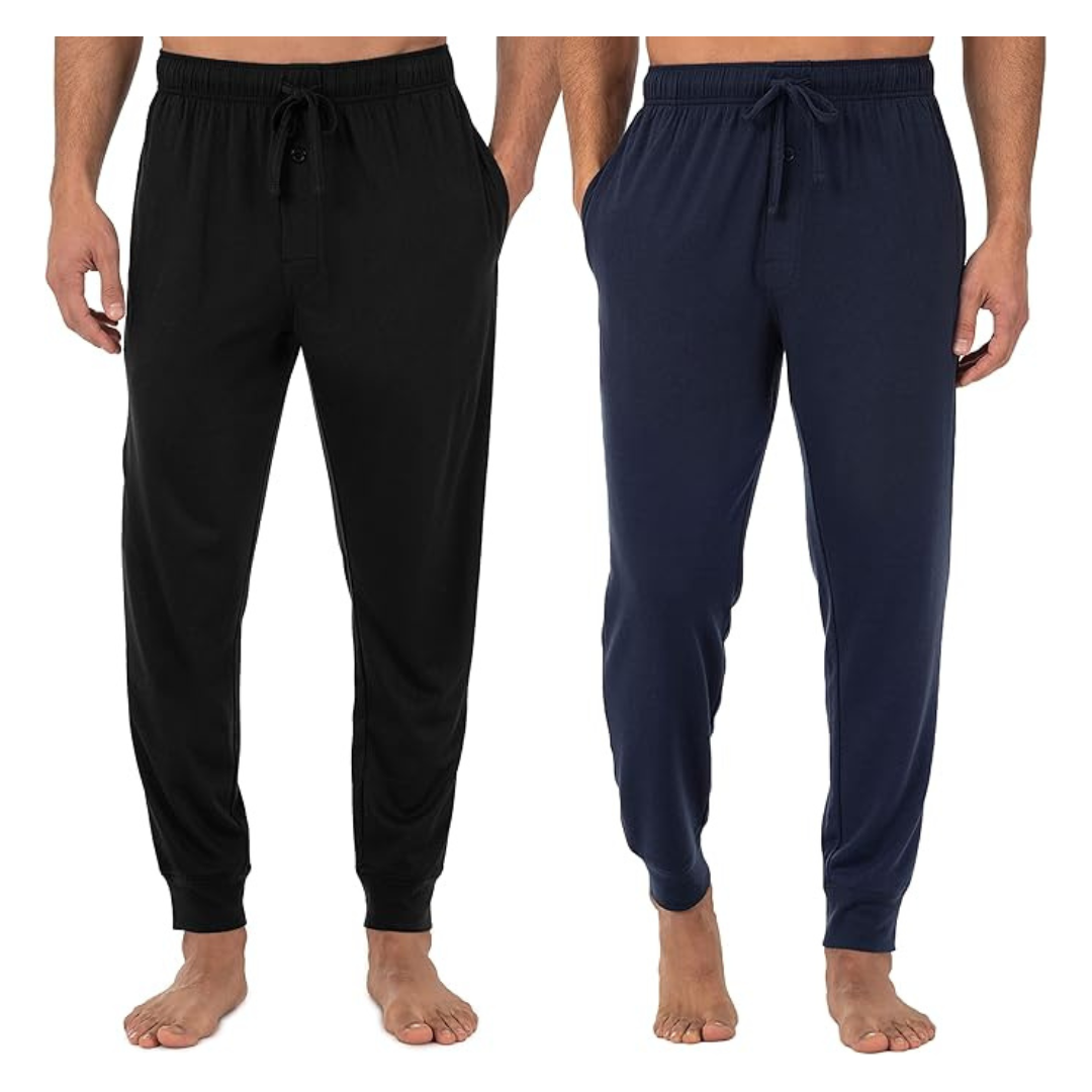 Fruit Of The Loom Men’s Jersey Knit Jogger Sleep Pant (2 Pack)