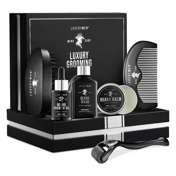 Lovery 7-Piece Beard Growth Kit Gift Set