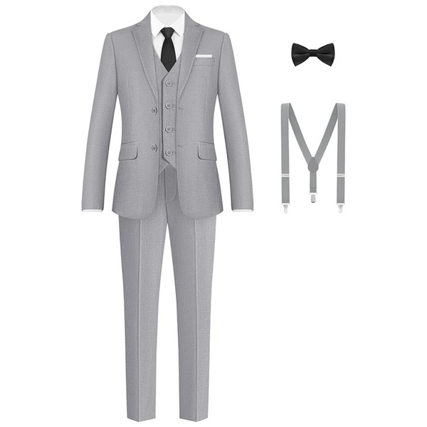 7-Piece Boys Slim Fit Formal Suits Set