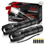 2-Pack Victoper 2000 Lumens Waterproof LED Flashlight With 5 Modes