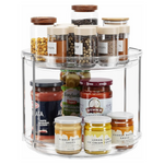 LAMU 2 Tier 9.25'' Rotating Spice Rack Organization