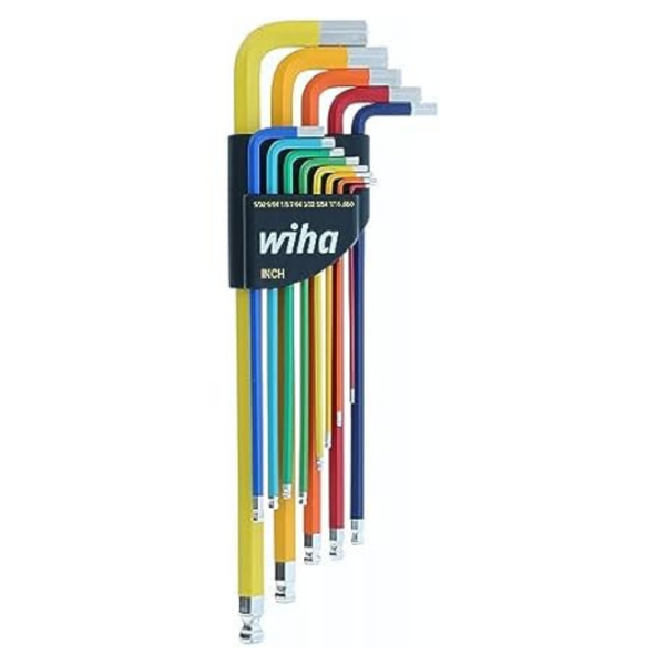 Wiha 13-Piece Ball End Color Coded Hex L-Key Set Inch