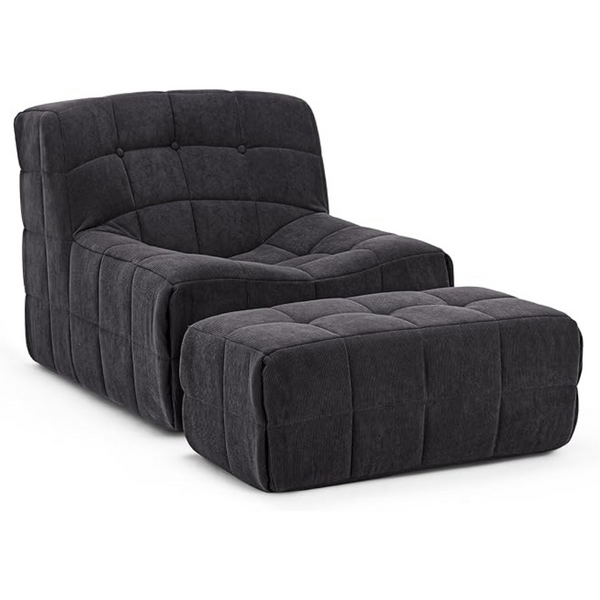 Oversized Bean Bag Chair With Ottoman