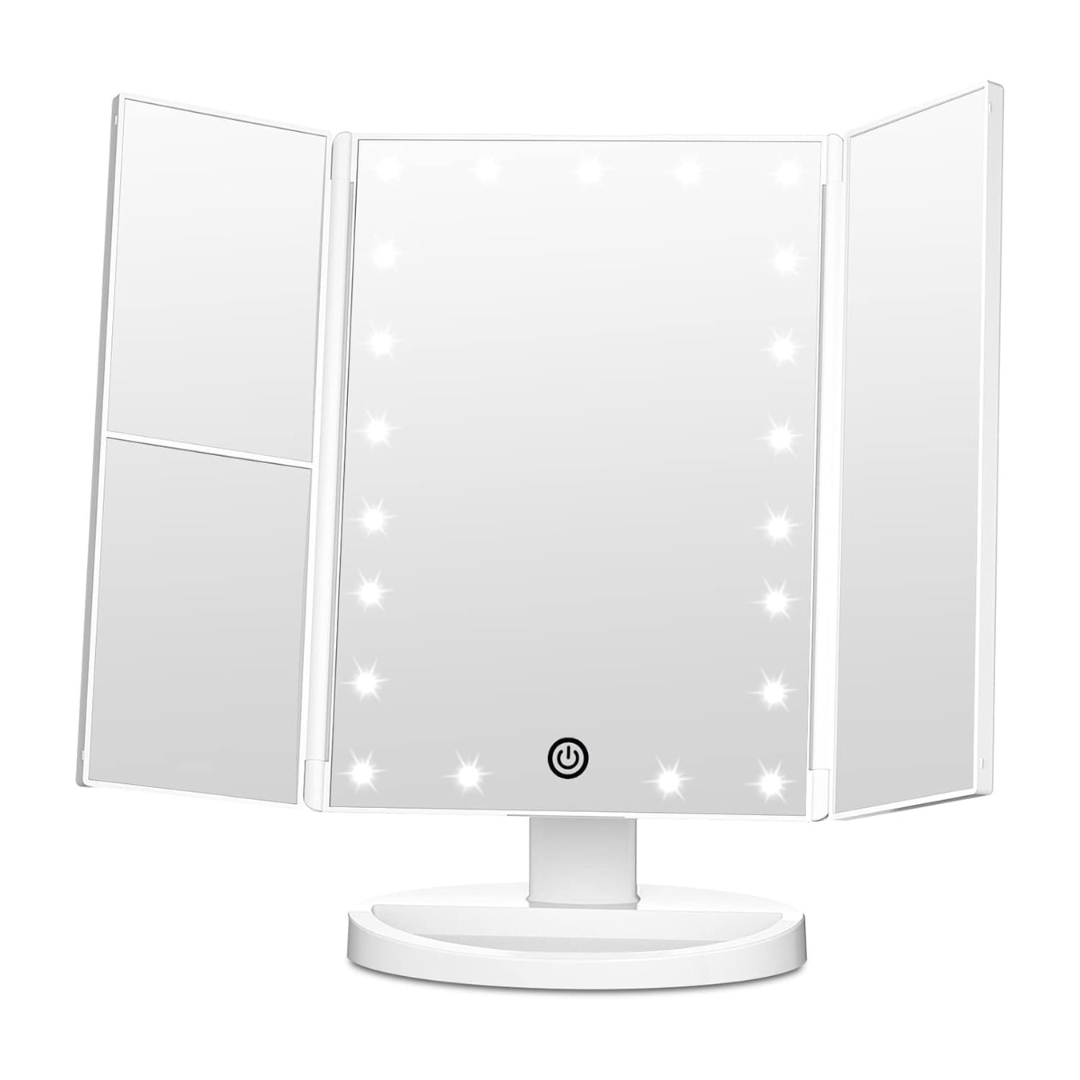 Fascinate Trifold 2X/3X Magnification Vanity Mirror With 21 LED Lights