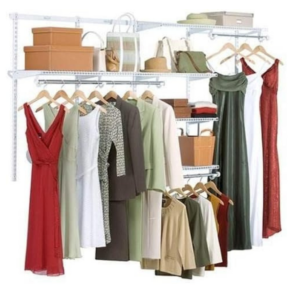 Rubbermaid Configurations 4-8 Feet Custom DIY Closet Organizer Kit