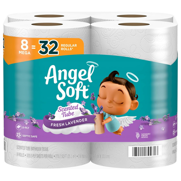 Angel Soft Toilet Paper With Fresh Lavender Scented Tube