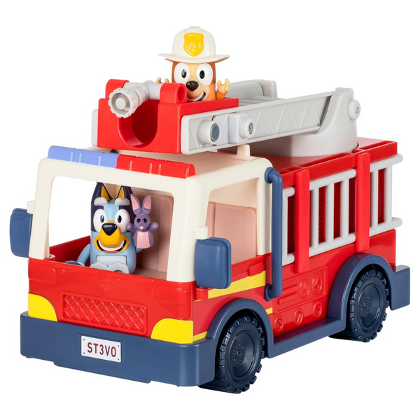 Bluey Firefighter Bingo And Bob Bilby Figures Firetruck Playsets