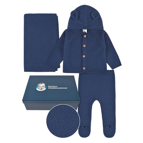 Gerber Unisex Baby 3-Piece Knit Clothing Gift Set (Newborn – 6 Month)