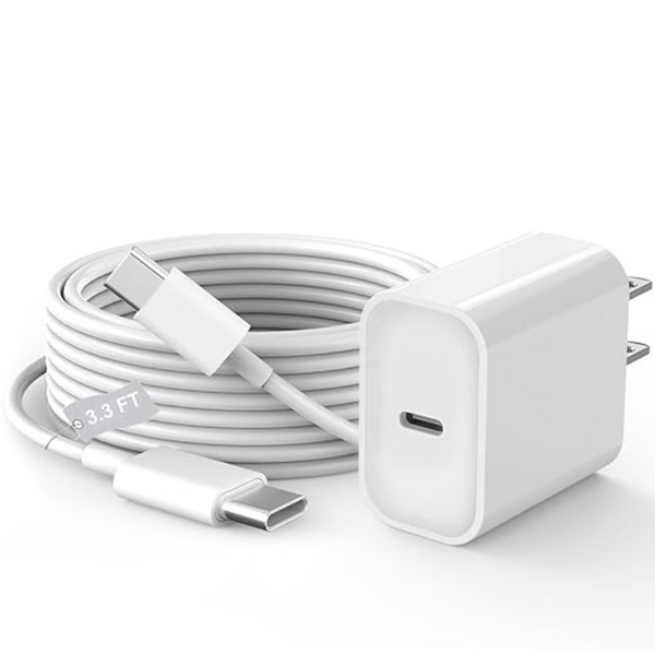 20W USB-C Charger Adapter W/ 3-Ft Fast Charging USB-C Cable