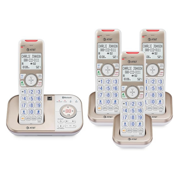 AT&T 4-Handset DECT 6.0 Bluetooth Expandable Cordless Phone