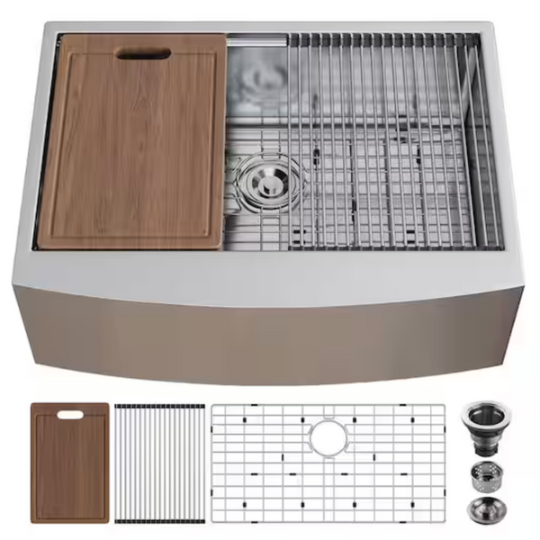 Horow 18-Gauge Stainless Steel 30" Workstation Kitchen Sink