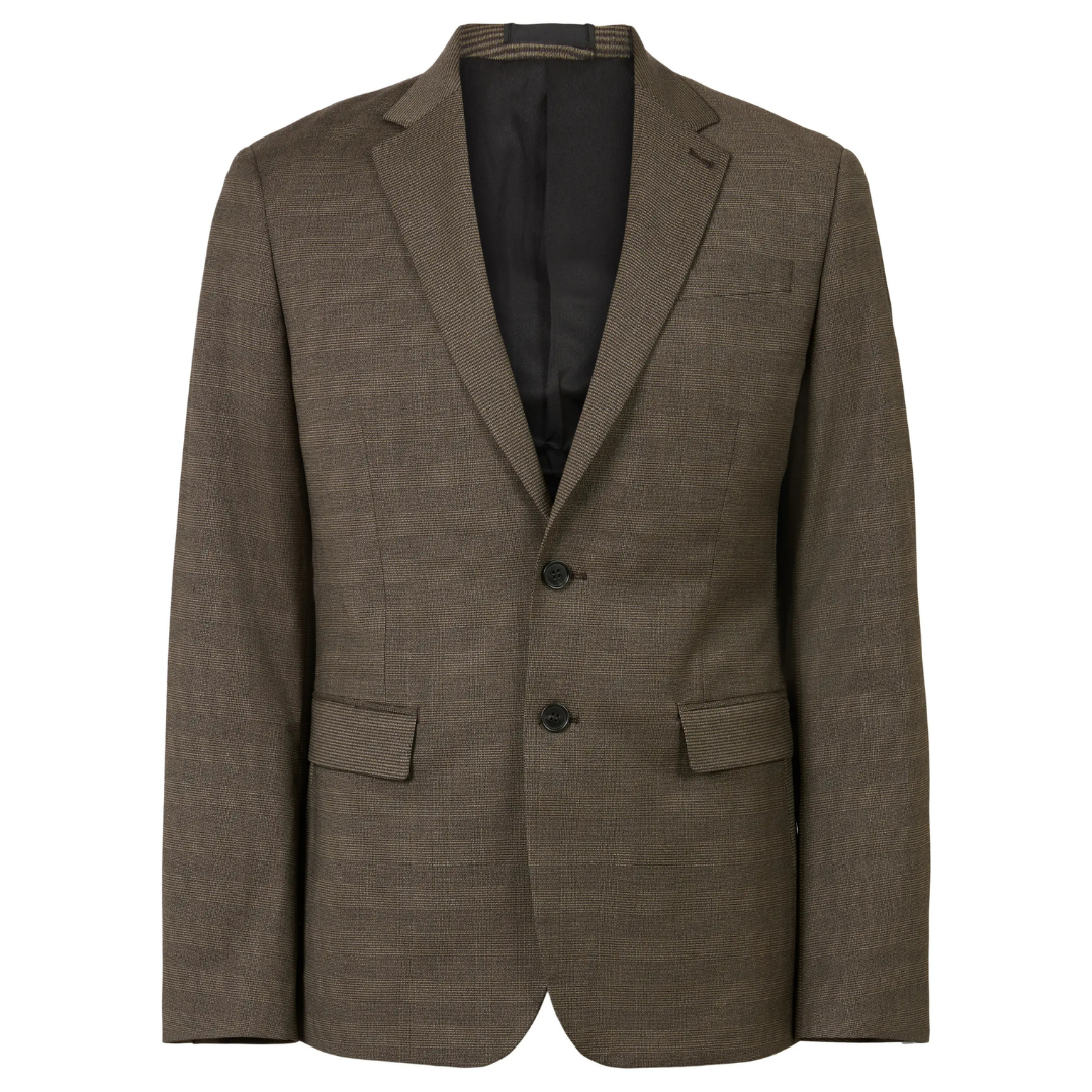 AllSaints Men's Lenox Glen Plaid Blazer (Brown)