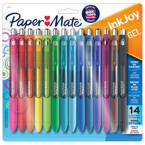 14-Count Paper Mate Gel Pens InkJoy Pens, Medium Point, Assorted