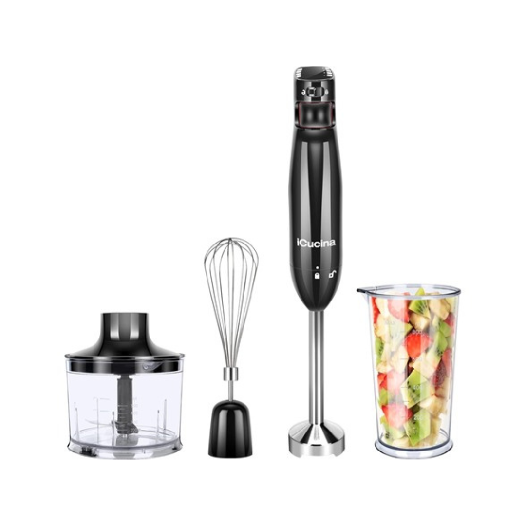 Icucina 4-in-1 Variable Speed Immersion Hand Blender