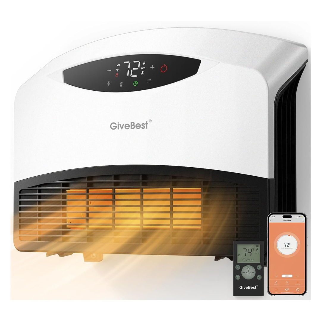 GiveBest 1500W Electric Wall Heater With WiFi & Remote Control