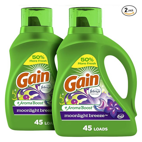 2-Pack Gain+ Aroma Boost 65 Fl Oz Laundry Liquid Detergent