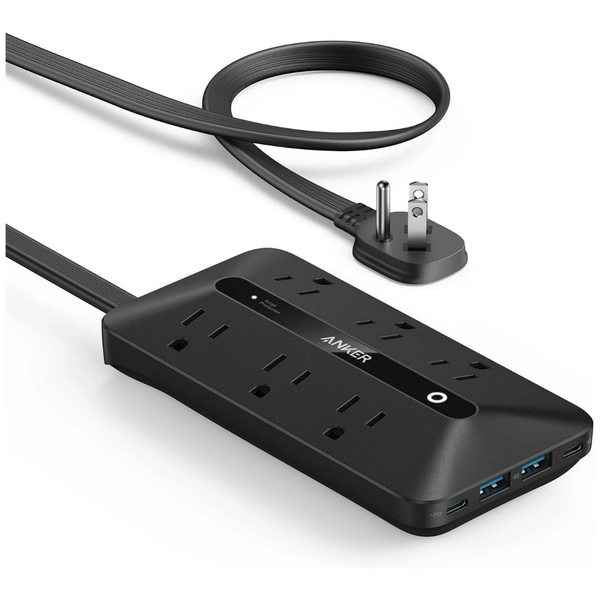 Anker 300J 10-In-1 USB C Ultra Thin Flat Plug Power Strip With 5ft Cord