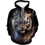 Men's Tiger Hoodie Animal Theme Sweatshirt