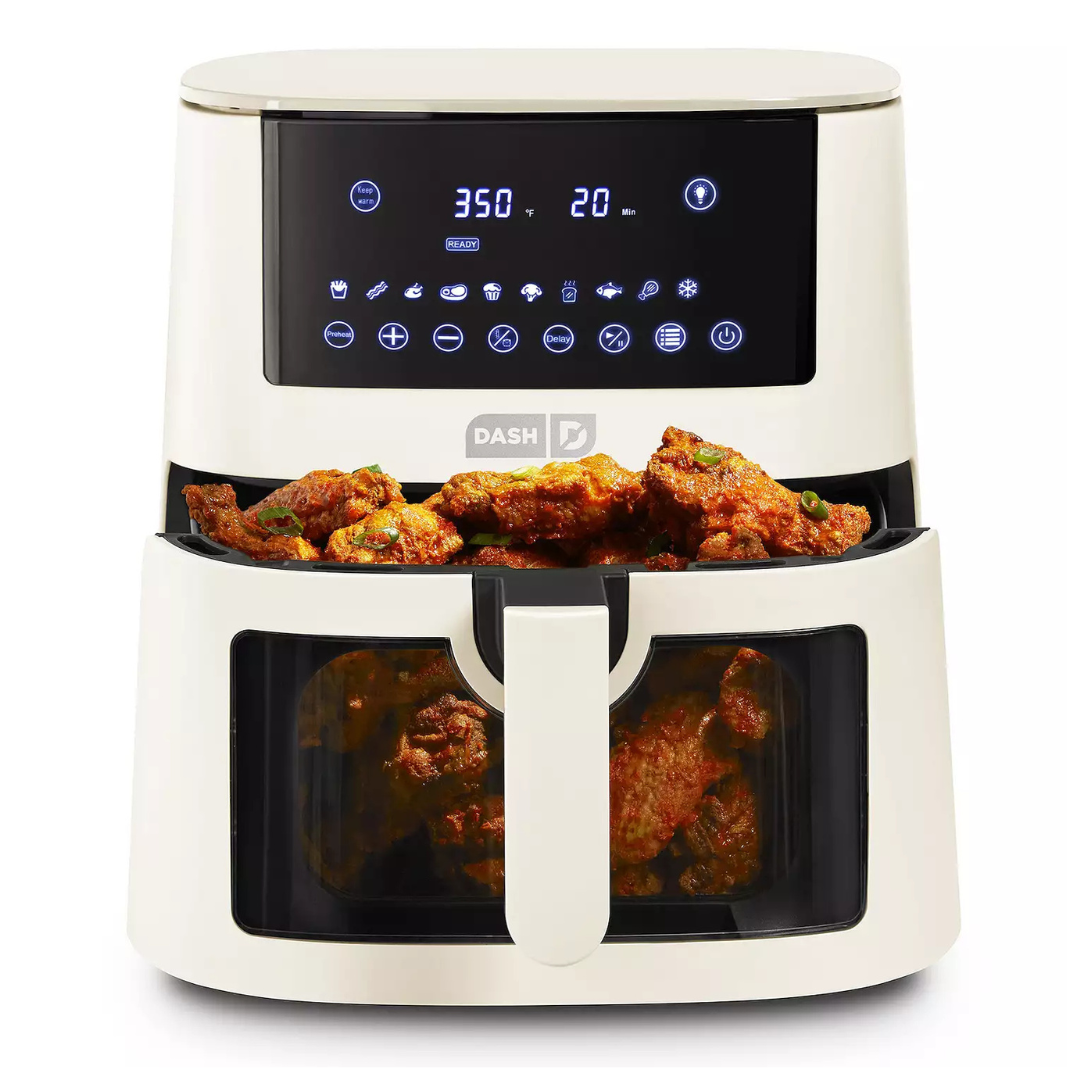 7-Qt Dash Clear View Digital Air Fryer (Cream)