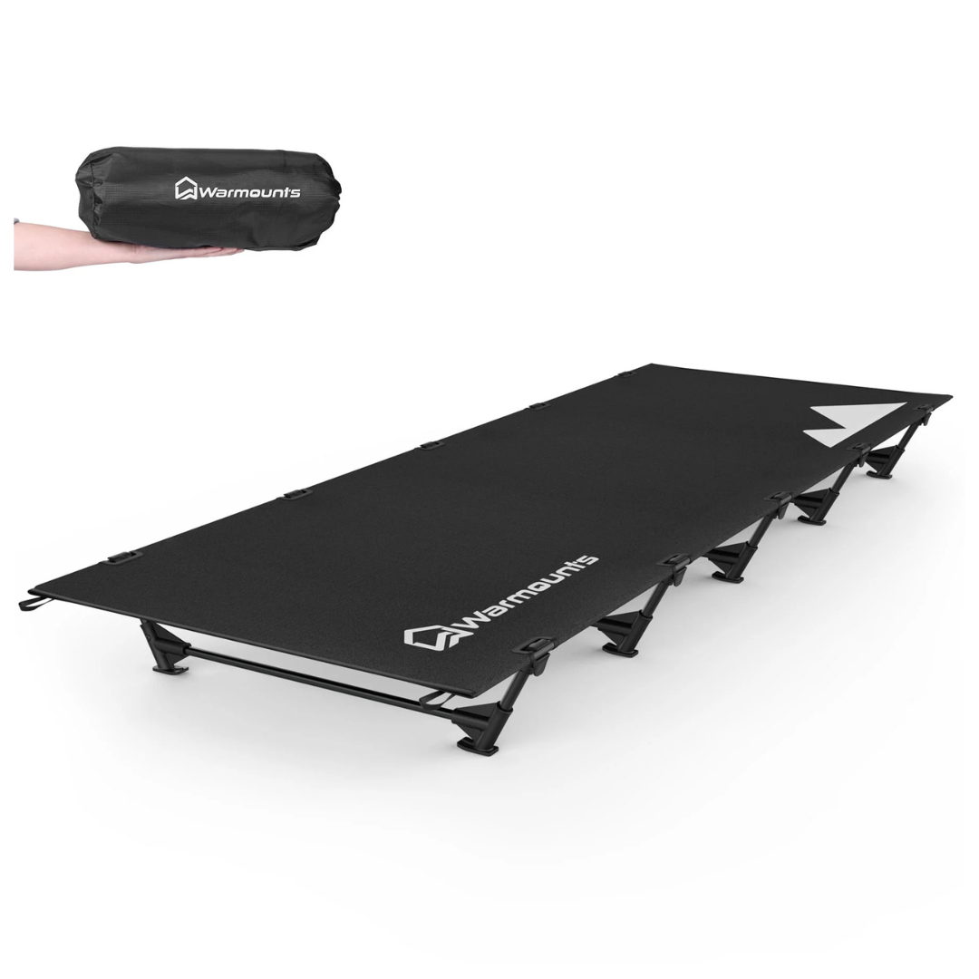 Warmounts 28" Wide 5-Stabilizer Aluminum Folding Camping Cot