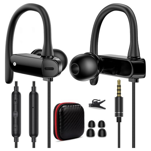 3.5mm Over-Ear Hook Wired Earbuds